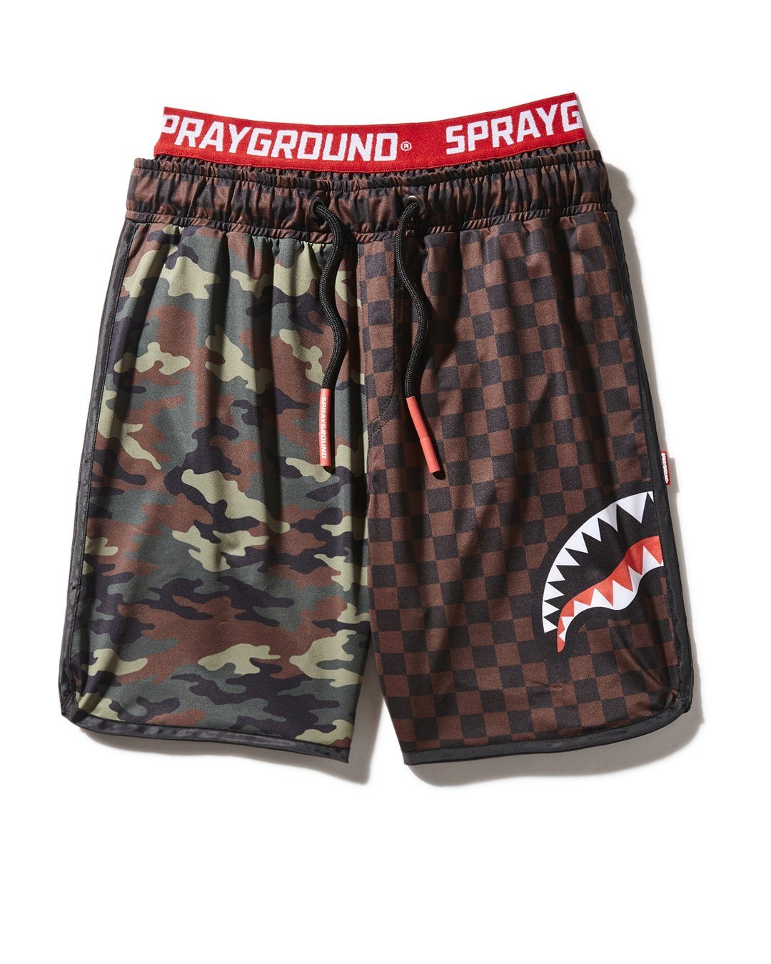 KIDS CHECKS & CAMO SWIM TRUNKS